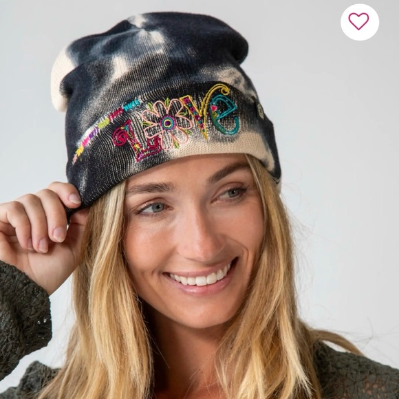 Natural Life Embroidered Beanie - Tie-Dye Love - Picture 2 of 8